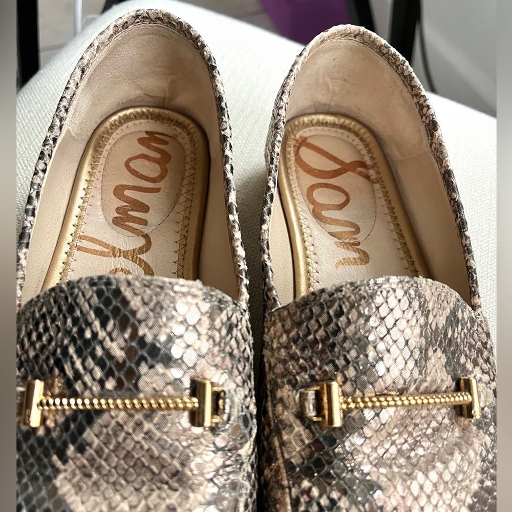 Sam Edelman Lior Leather Loafer in Snake Print Sz 6.5 - Picture 8 of 12